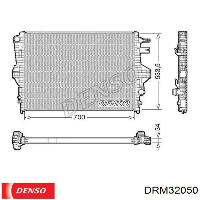 Радиатор DRM32050 Denso