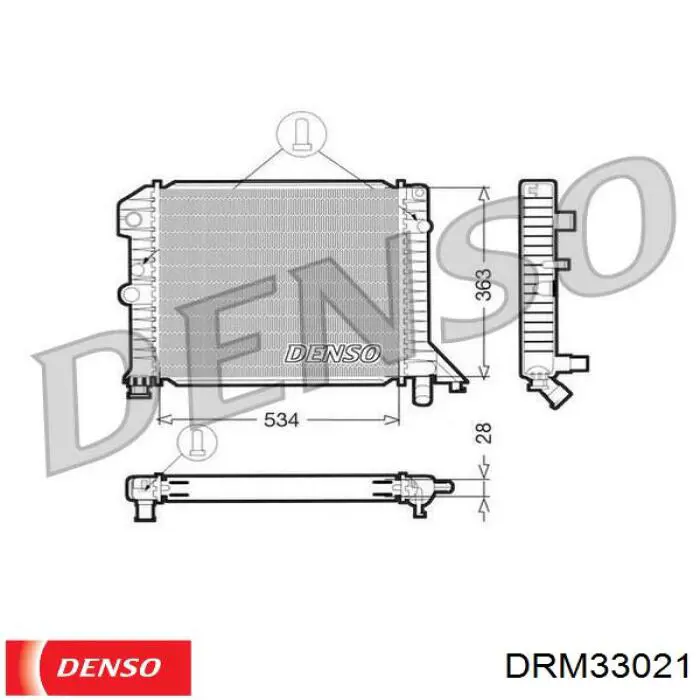 DRM33021 Denso радиатор