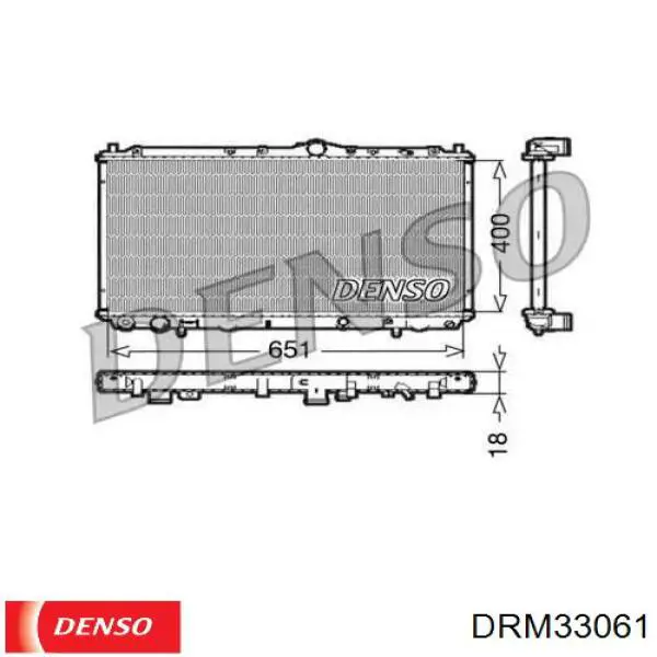Радиатор охлаждения двигателя Denso DRM33061