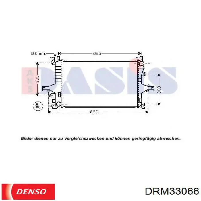 Купить DRM33066 Denso Радиатор водяной
