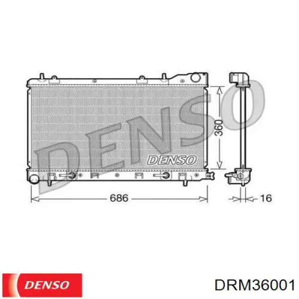 DRM36001 Denso радиатор