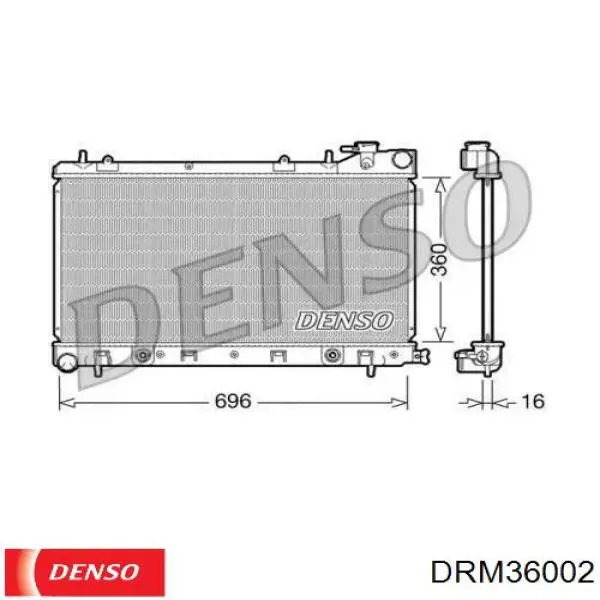 Радиатор охлаждения двигателя Denso DRM36002 цена, от 95.88 USD