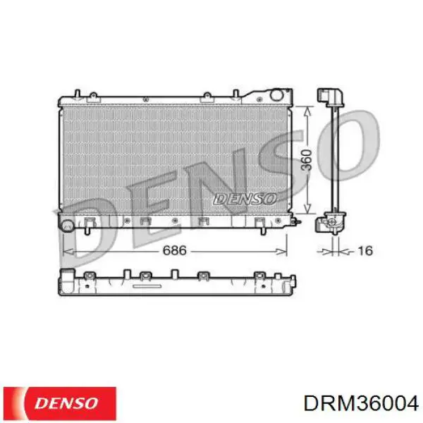 DRM36004 Denso радиатор