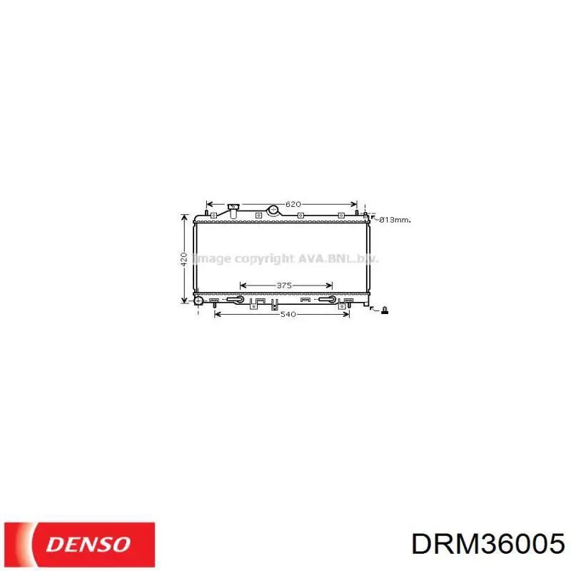 Радиатор охлаждения двигателя Denso DRM36005 цена, от 230.52 USD