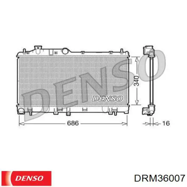 Радиатор охлаждения двигателя Denso DRM36007 цена, от 102.68 USD