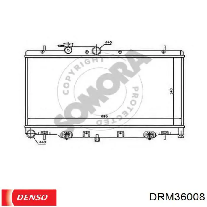 Радиатор охлаждения Denso DRM36008