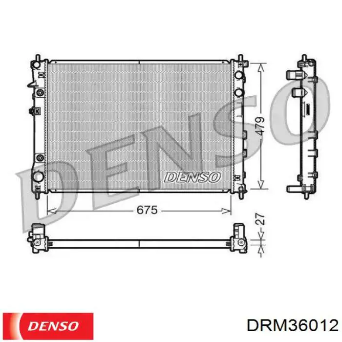 Радиатор охлаждения двигателя Denso DRM36012