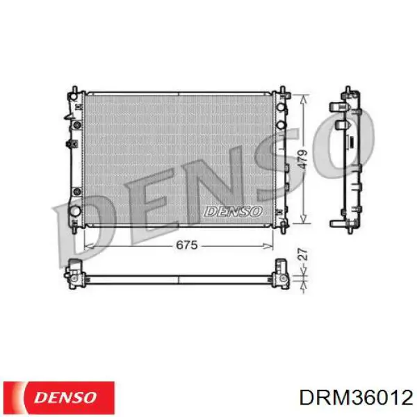 Радиатор охлаждения двигателя Denso DRM36012 цена, от 102.96 USD