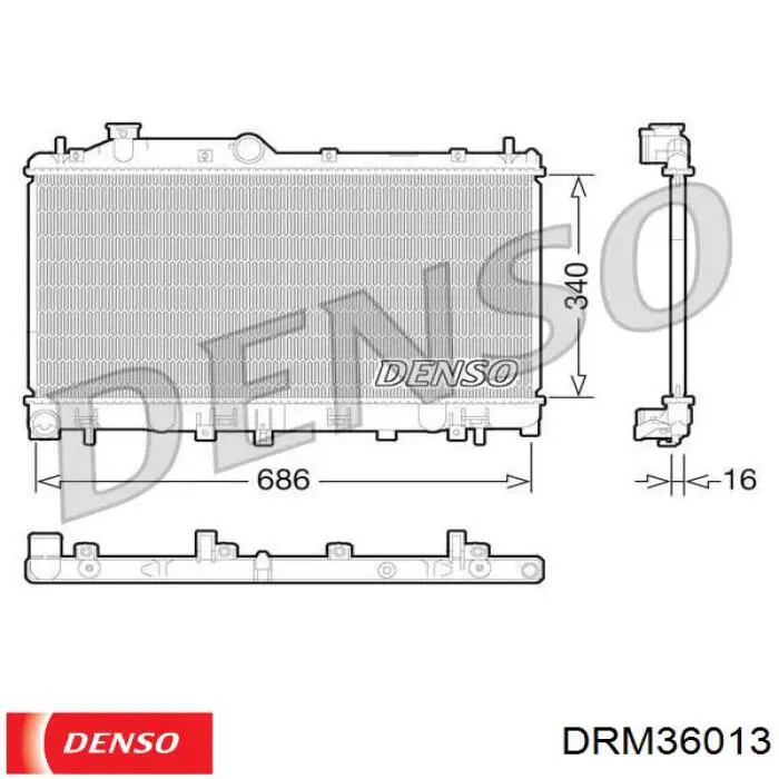 DRM36013 Denso радиатор