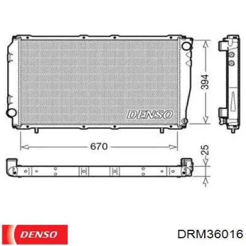 Радиатор DRM36016 Denso