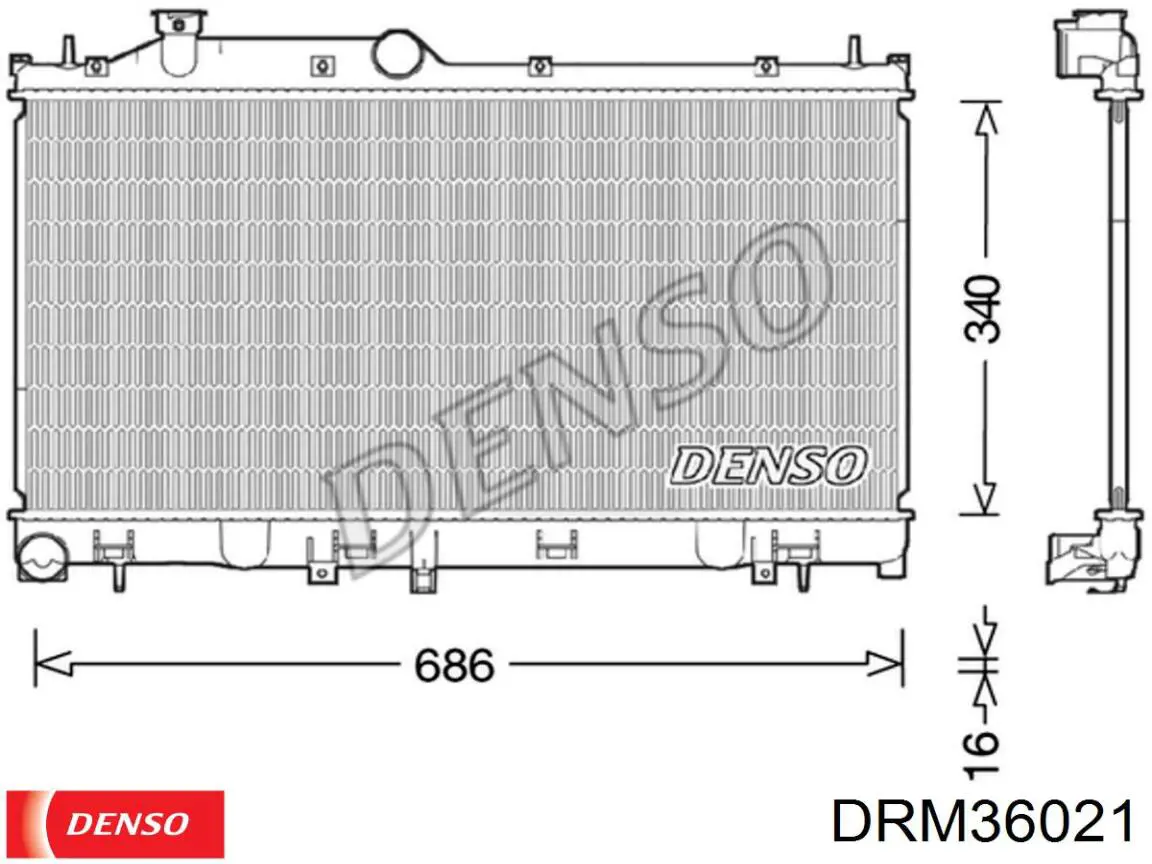 Радиатор DRM36021 Denso