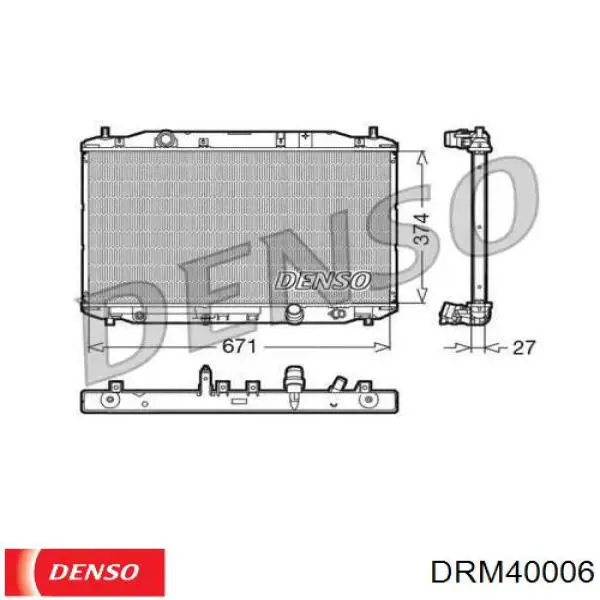 DRM40006 Denso радиатор