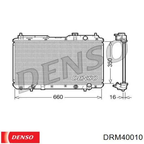 Купить DRM40010 Denso Радиатор водяной