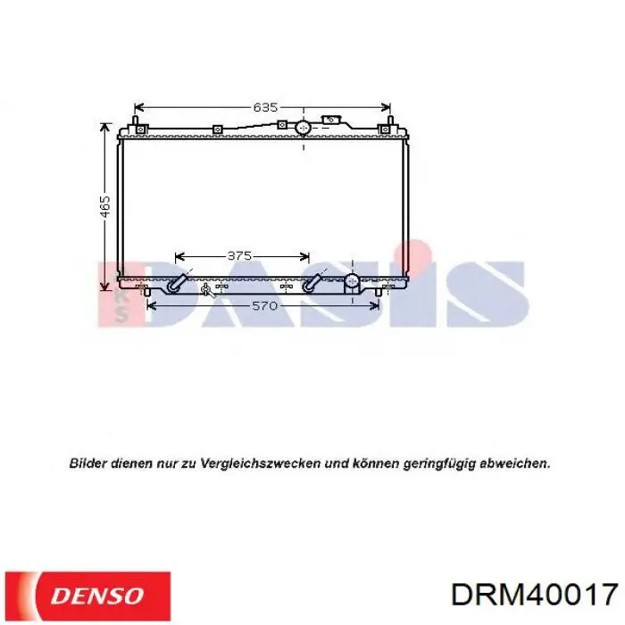 Радиатор охлаждения двигателя Denso DRM40017 цена, от 151.06 USD