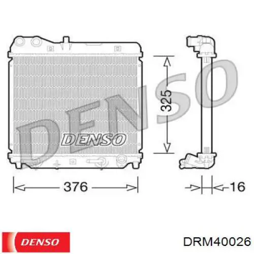 Радиатор DRM40026 Denso