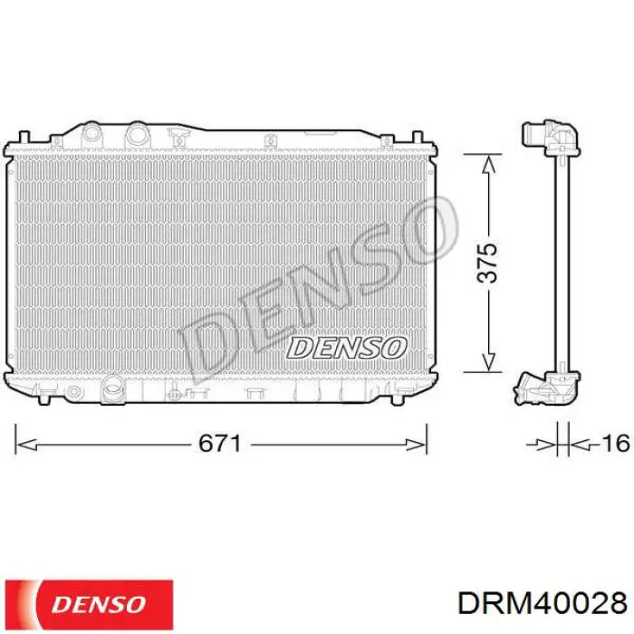 DRM40028 Denso радиатор