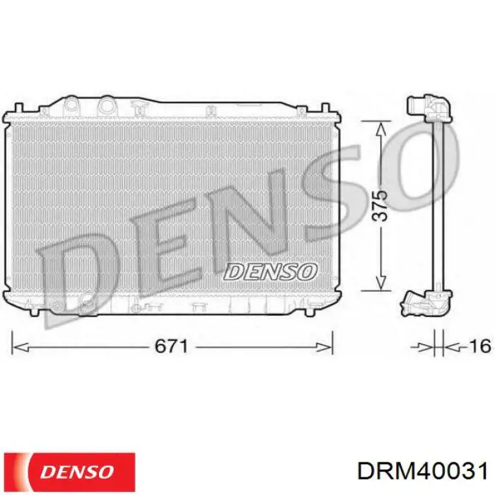 Радиатор DRM40031 Denso