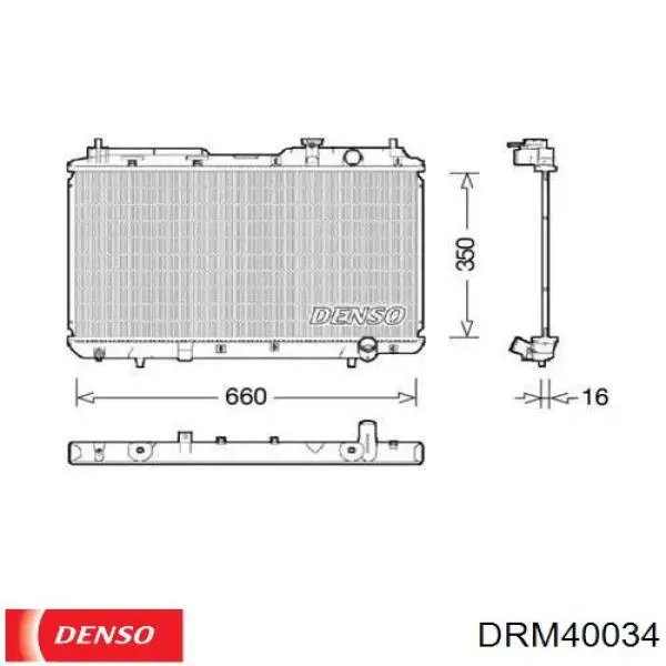 Радиатор DRM40034 Denso