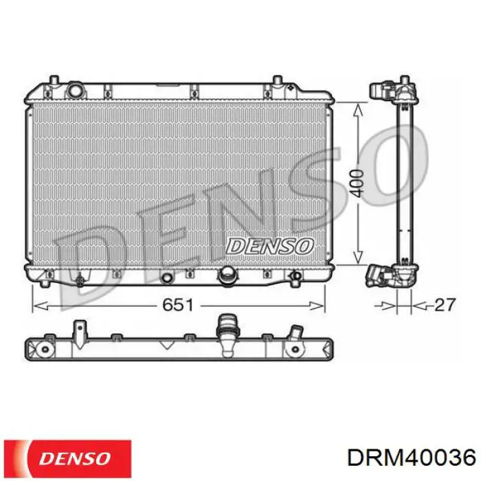 Радиатор DRM40036 Denso