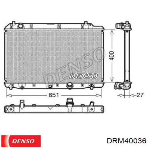 Радиатор охлаждения двигателя Denso DRM40036 цена, от 156.50 USD