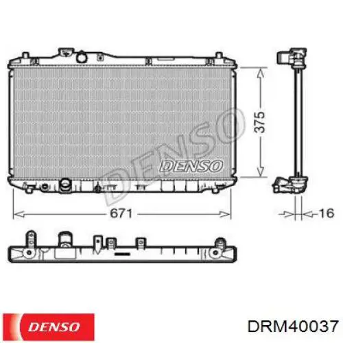 Радиатор DRM40037 Denso