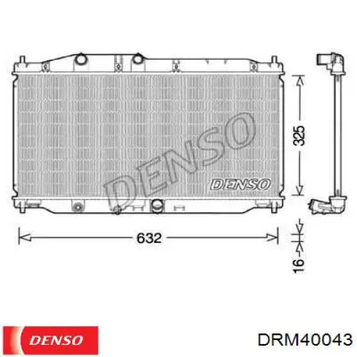 Радиатор DRM40043 Denso