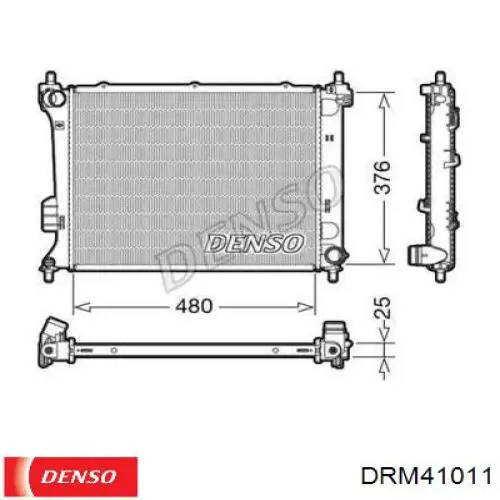 DRM41011 Denso радиатор