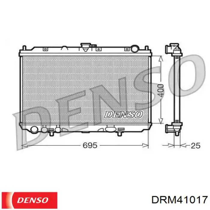 Купить DRM41017 Denso Радиатор водяной