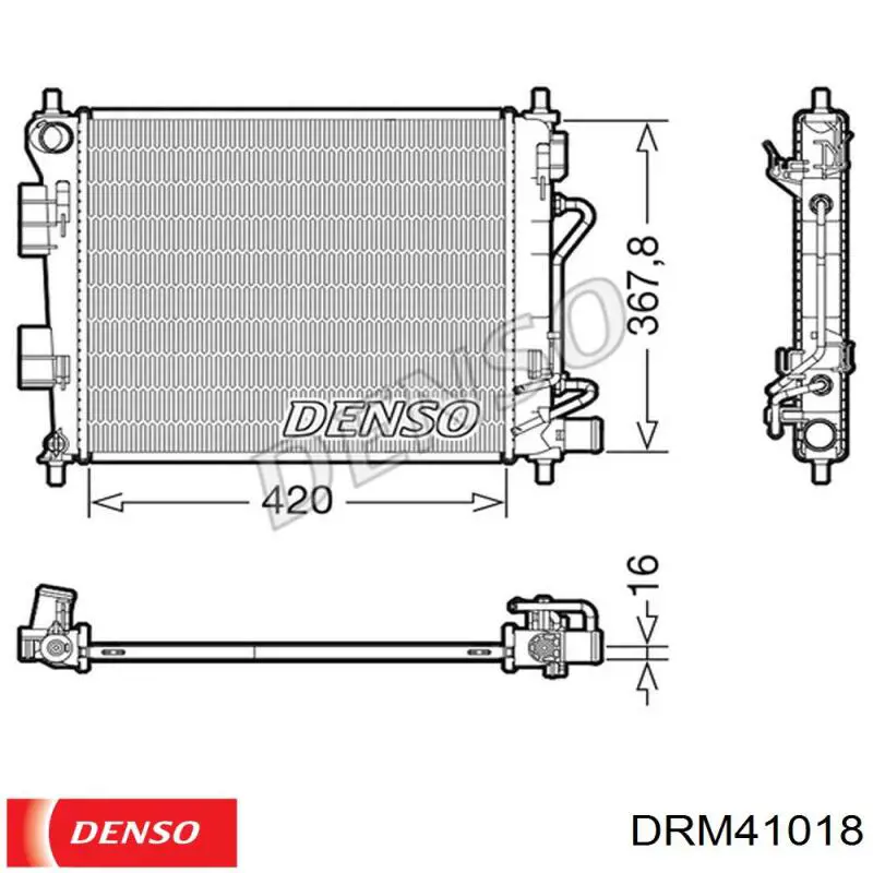 Радиатор охлаждения двигателя Denso DRM41018 цена, от 112.74 USD