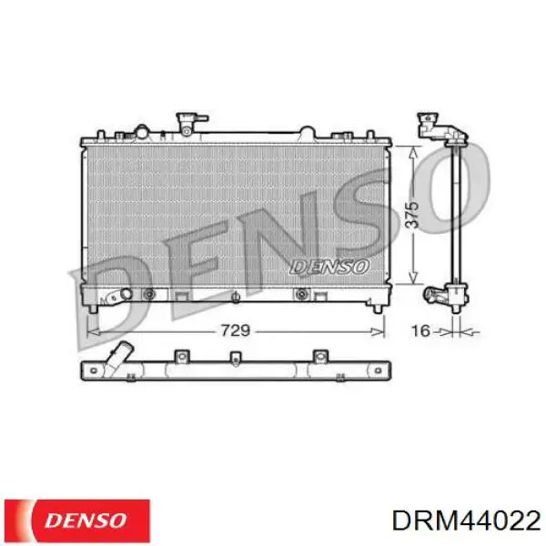 DRM44022 Denso радиатор
