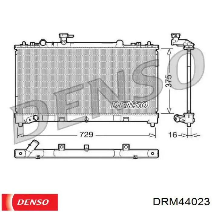 DRM44023 Denso радиатор