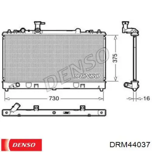 Радиатор DRM44037 Denso