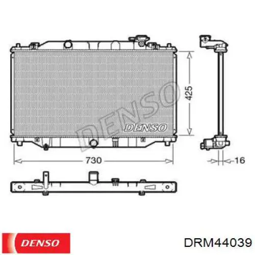DRM44039 Denso Радиатор основной