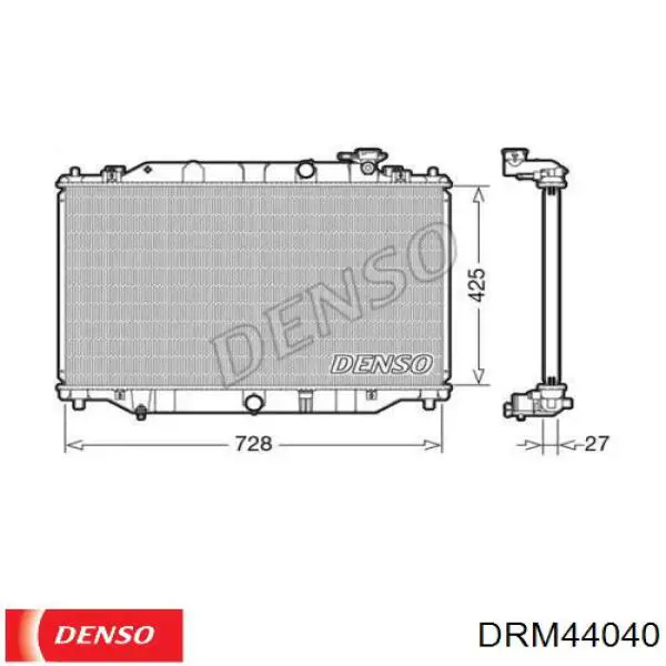 DRM44040 Denso radiador de esfriamento de motor