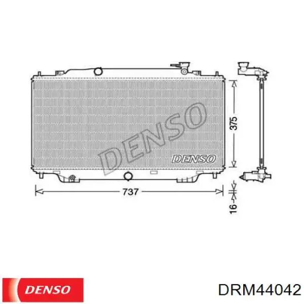 DRM44042 Denso radiador de esfriamento de motor