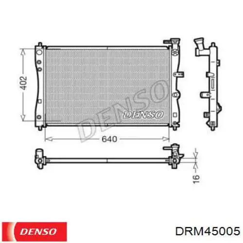 DRM45005 Denso радиатор