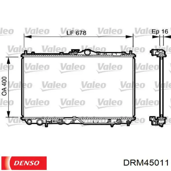Радиатор охлаждения двигателя Denso DRM45011 цена, от 85.53 USD