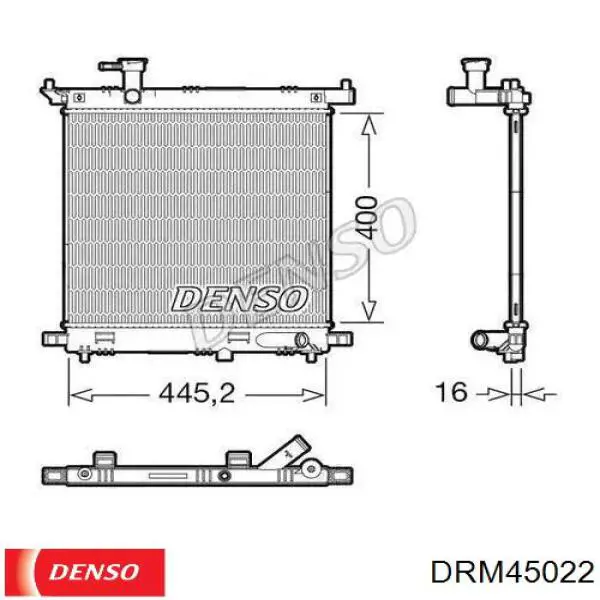 Купить DRM45022 Denso Радиатор водяной