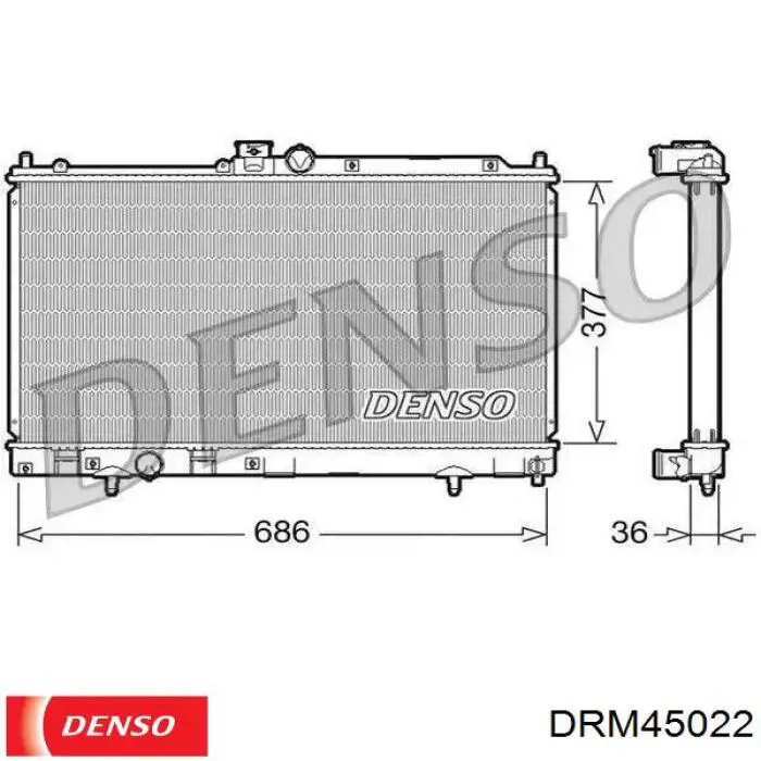 DRM45022 Denso Радиатор основной