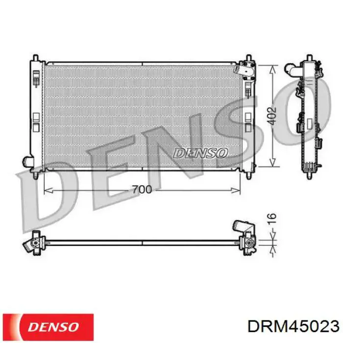 Радиатор охлаждения двигателя Denso DRM45023