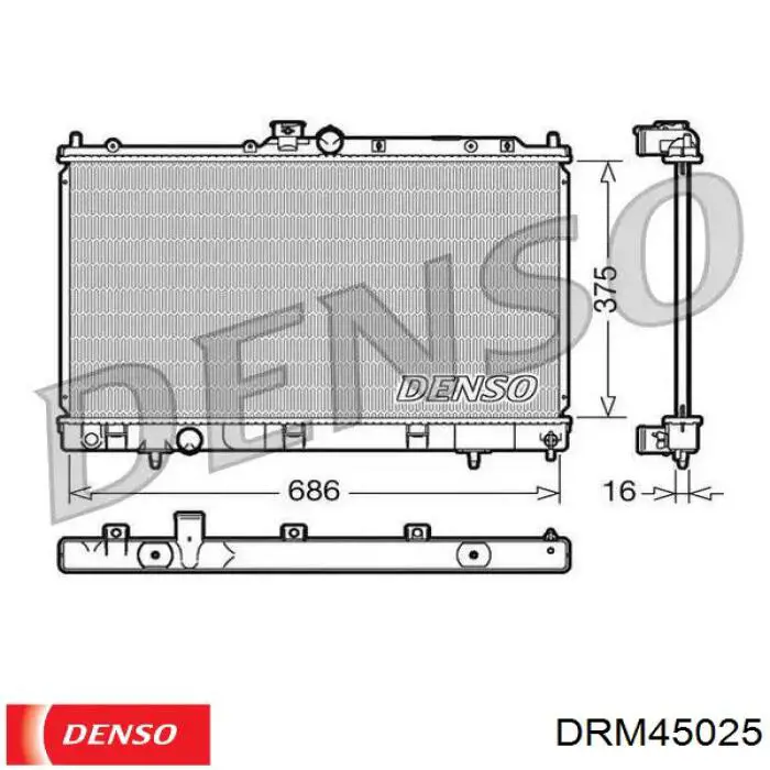 Радиатор DRM45025 Denso