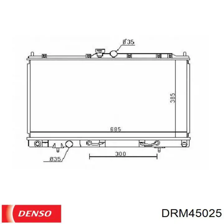 Купить DRM45025 Denso Радиатор водяной