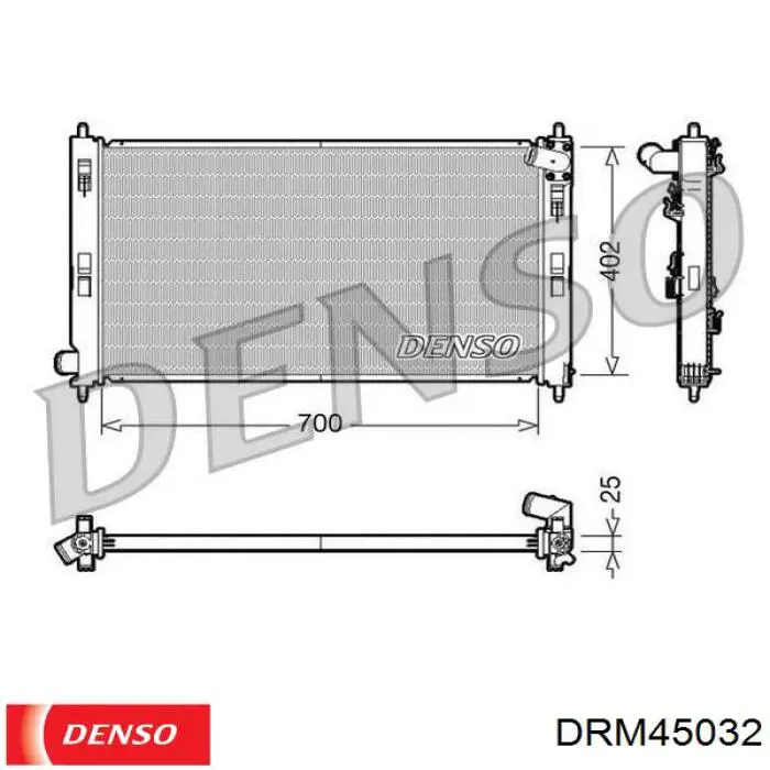 DRM45032 Denso радиатор