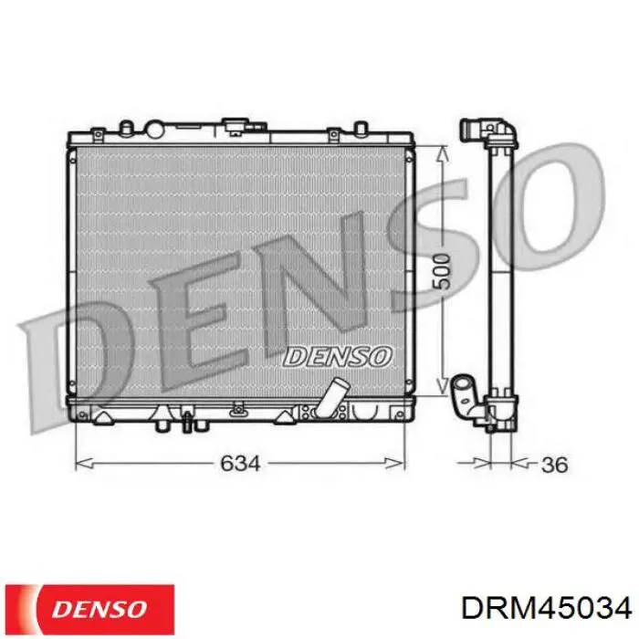 Радиатор охлаждения двигателя Denso DRM45034 цена, от 148.81 USD