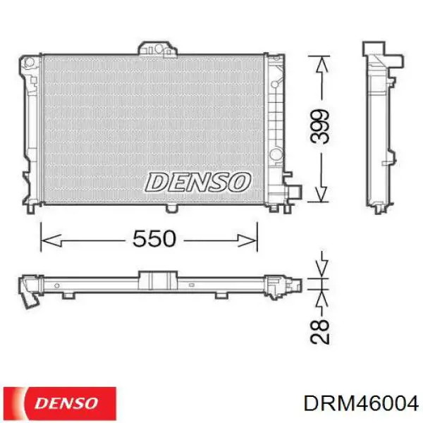 Радиатор охлаждения Denso DRM46004