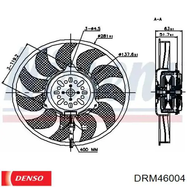 Купить DRM46004 Denso Радиатор водяной