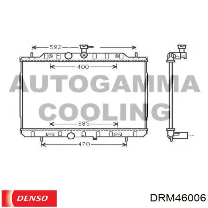 Купить DRM46006 Denso Радиатор водяной