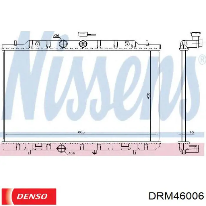 Радиатор DRM46006 Denso