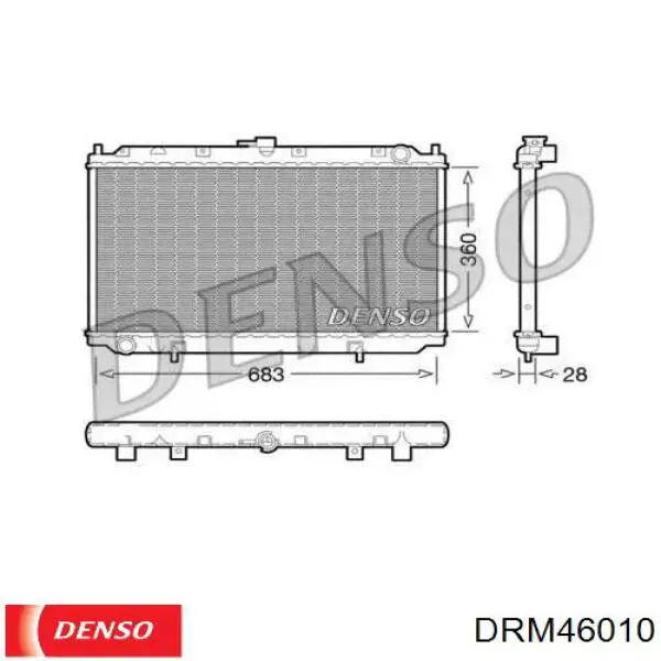 DRM46010 Denso радиатор