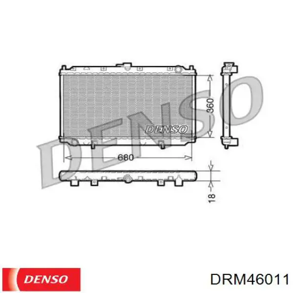 DRM46011 Denso радиатор